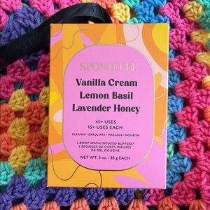 Spongellé Body Wash Infused Buffer Set 3 Pack Vanilla Lemon Lavender